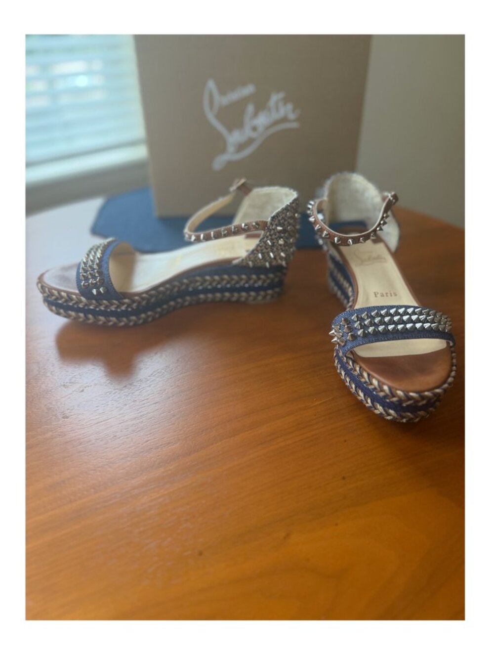 Christian Louboutin shows, size 37 denim with studs